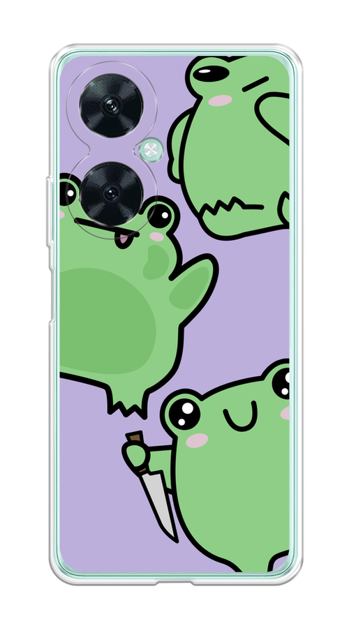 

Чехол на Huawei Nova 11i "Опасные лягушата", Фиолетовый;зеленый;черный, 6121750-1
