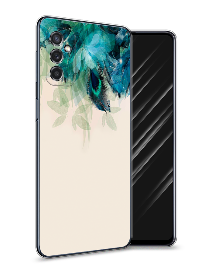 

Чехол Awog на Samsung Galaxy M52 / Самсунг M52 "Перья голубого цвета", Разноцветный, 2104350-2