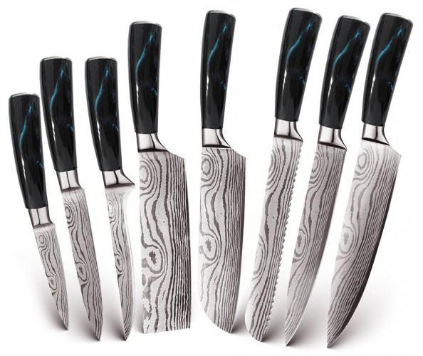 Набор кухонных ножей Xiaomi Spetime 8-Pieces Kitchen Knife Set Blue (BU02KN8)