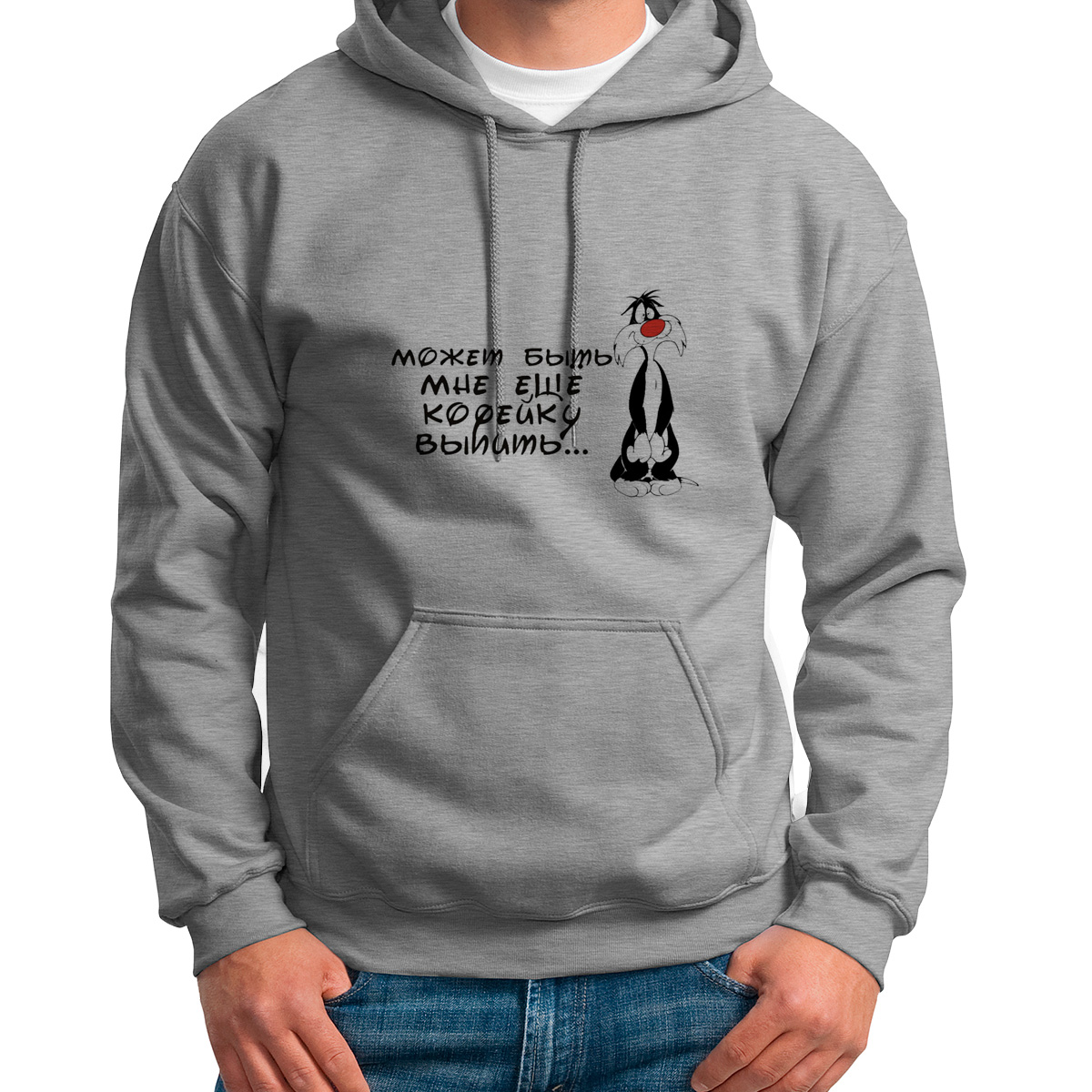 

Худи унисекс CoolPodarok может быть мне еще кофе кот серое 42 RU, Серый, 2S013154