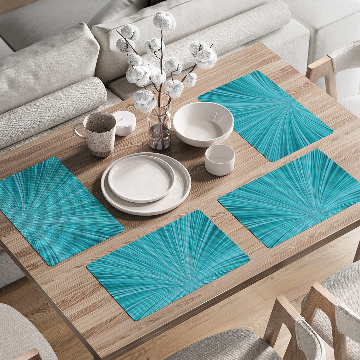 

Комплект салфеток JoyArty "Иллюзорный тоннель" для сервировки 46x30 см 4шт, Голубой, Иллюзорный тоннель