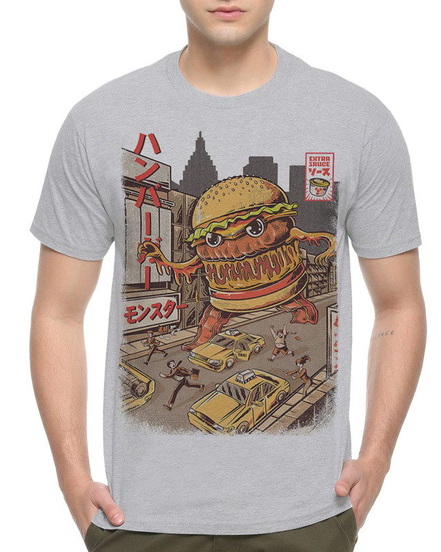 

Футболка мужская Dream Shirts Бургер Атакует серая M, "Бургер Атакует"