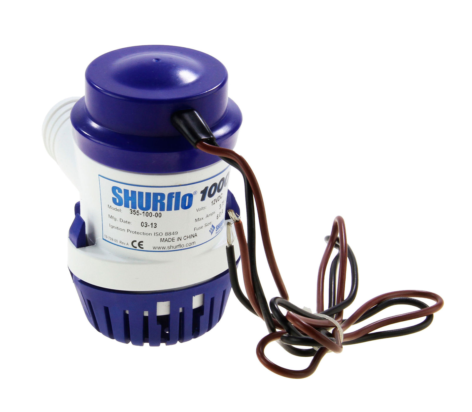 фото Трюмная помпа электрическая shurflo 1000gph 63 л/м