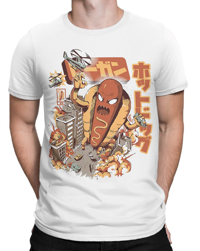 

Футболка мужская Dream Shirts Хот Дог Атакует белая L, "Хот Дог Атакует"