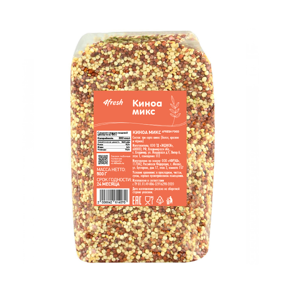 

Киноа микс 4fresh FOOD 500 г