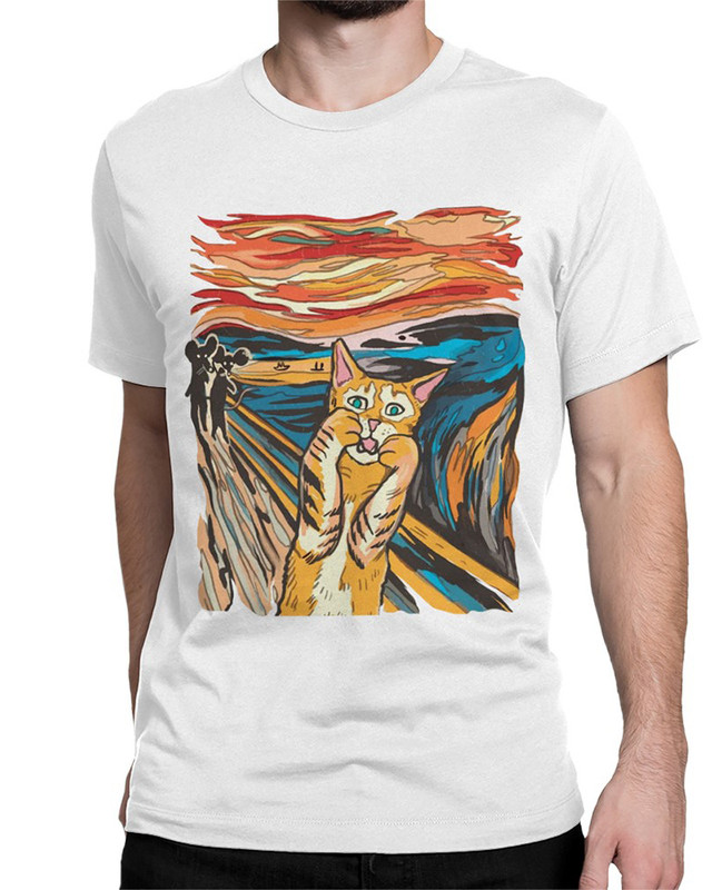 

Футболка мужская Dream Shirts Крик Котика Эдвард Мунк белая L, Белый, "Крик Котика Эдвард Мунк"