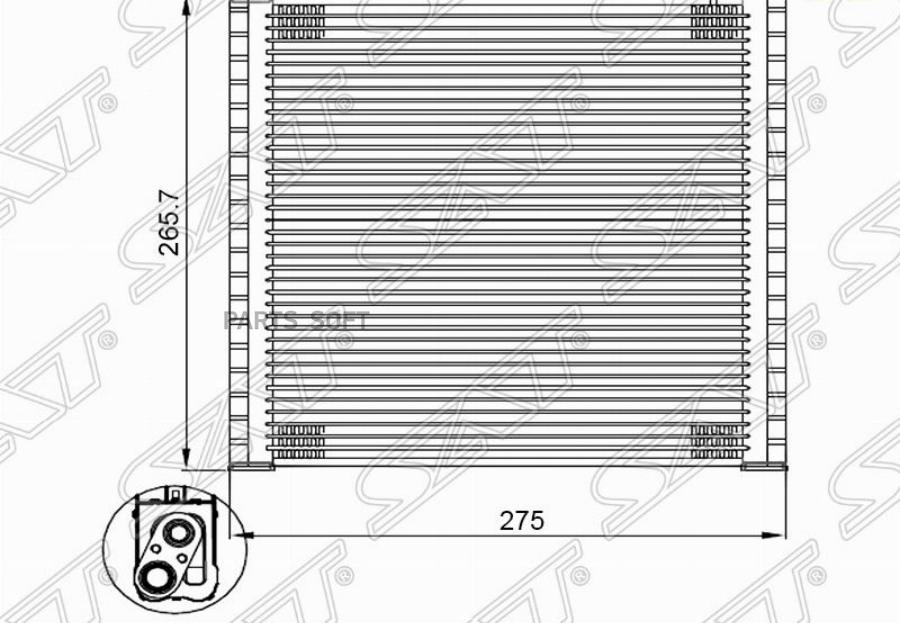 

SAT Испаритель кондиционера TOYOTA LC PRADO 150 09-/LEXUS GX460 10-