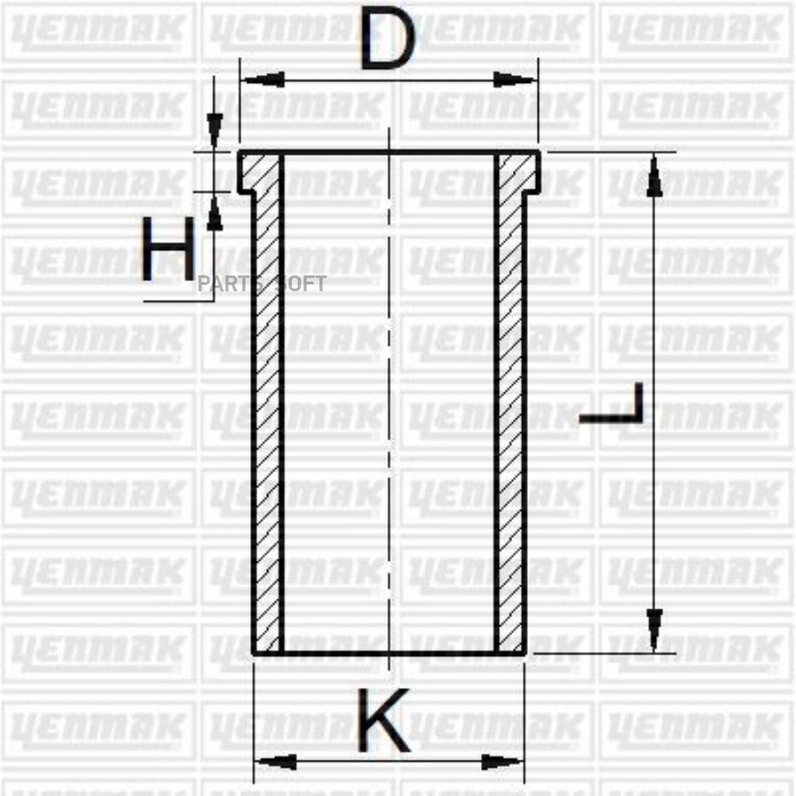 

YENMAK Гильза цилиндра FIAT DOBLO 1.4i 03> =72mm 1шт