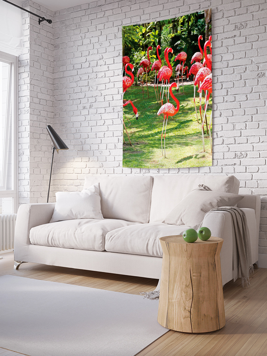 

Вертикальное фотопанно на стену JoyArty Декоративные фламинго 150x200 см, Декоративные фламинго