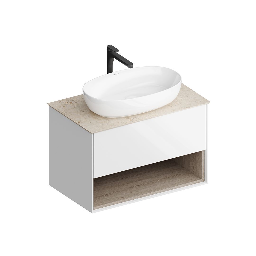 PLB.M.80.1/WHT Тумба PLAZA Modern подвесная 80 белый 1 ящик + полка Цена за 1 шт.