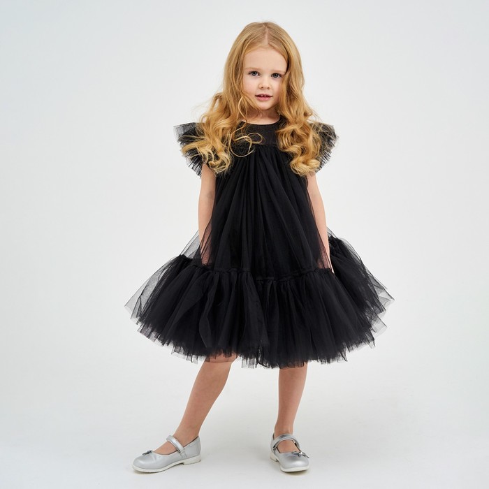 Платье детское нарядное с пышной юбкой KAFTAN, рост 122-128, чёрный