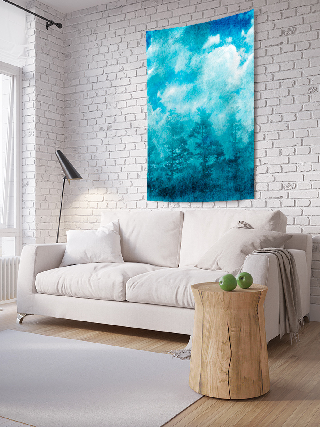 

Вертикальное фотопанно на стену JoyArty Дымный лес 150x200 см, Дымный лес