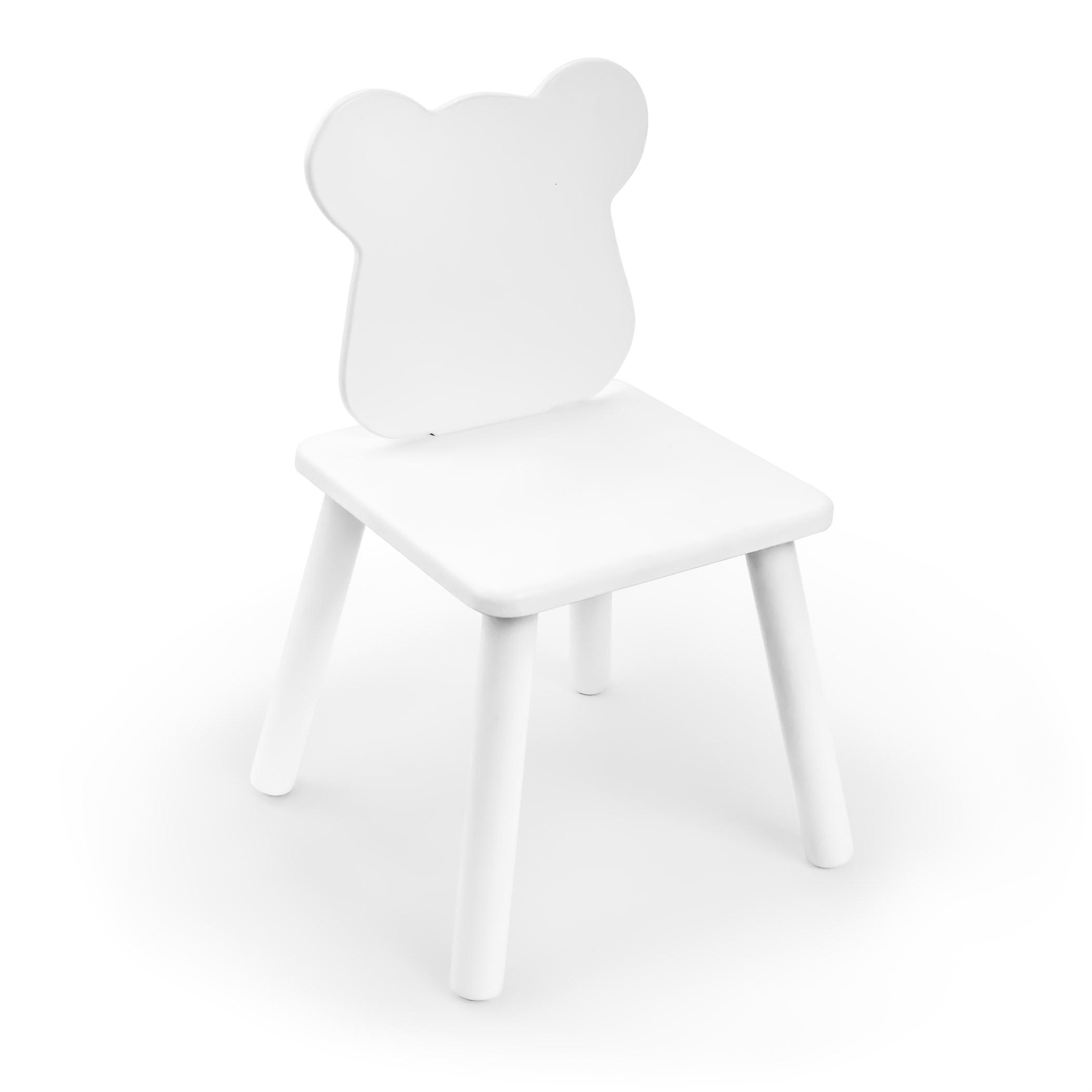 фото Детский стул rolti мишка (белый/белый/белый, массив березы/мдф) 89405