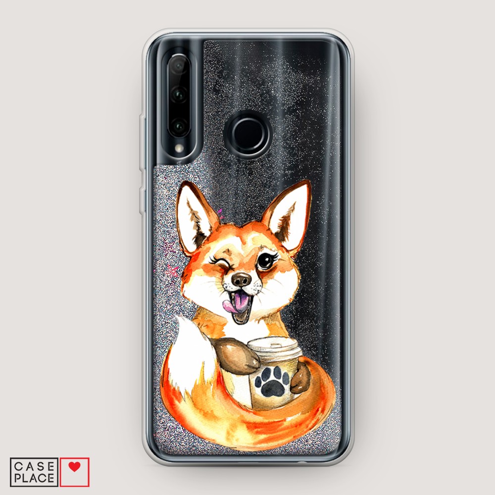 

Чехол Awog на Honor 10i "Подмигивающая лиса с кофе", Разноцветный, 68891-1