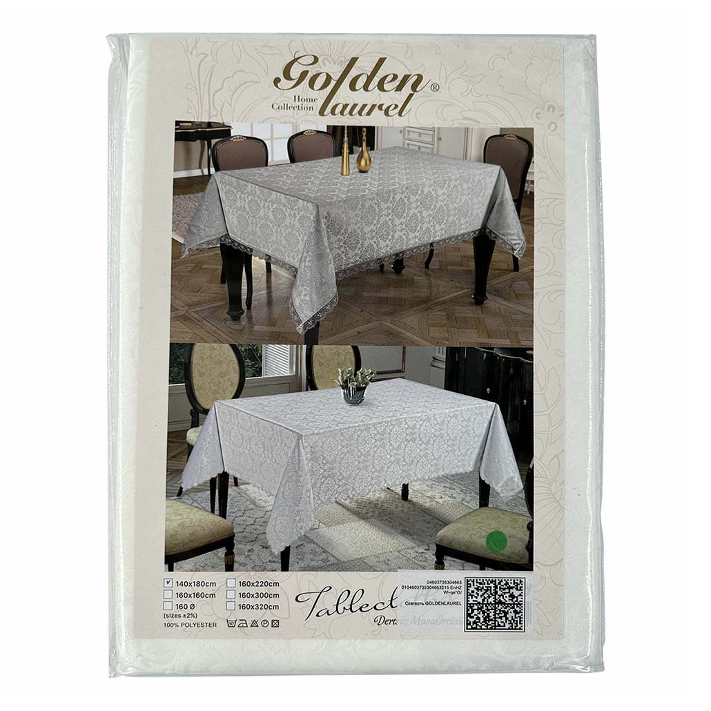 

Скатерть Golden Laurel 140x180 см полиэстер кремовый