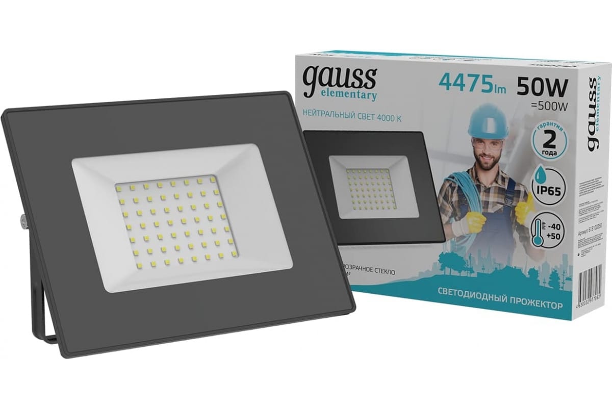 

Прожектор уличный GAUSS 613100250, 50Вт