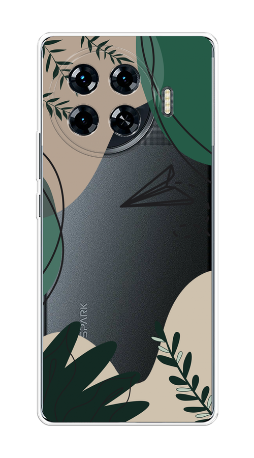 

Чехол на Tecno Spark 20 Pro Plus "Secret Garden", Зеленый;бежевый;черный, 305050-1