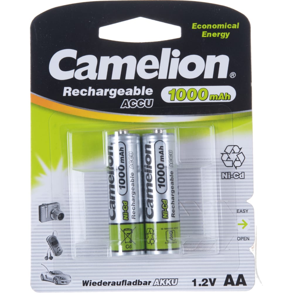 Camelion AA-1000mAh Ni-Cd BL-2 аккум-р,1.2В 6181 100048099280