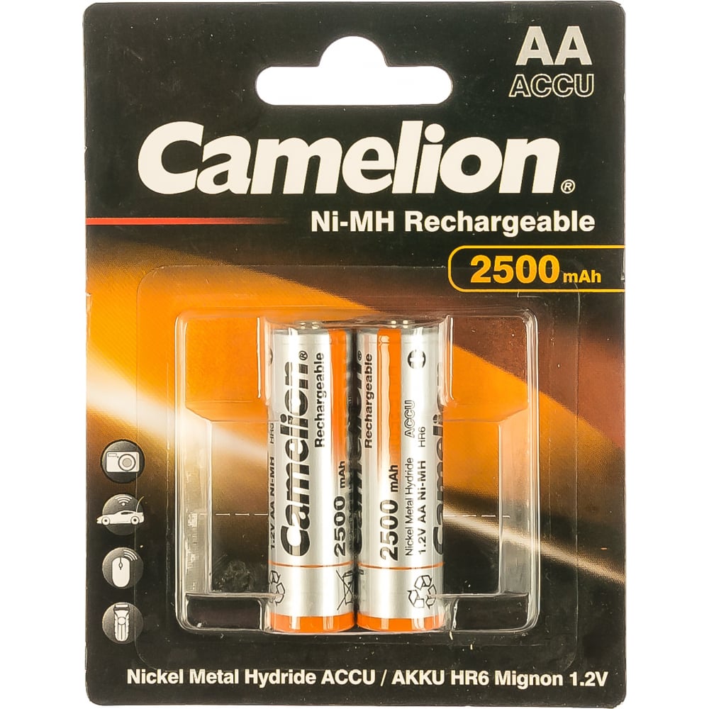 фото Camelion aa-2500mah ni-mh bl-2 аккум-р,1.2в 6107