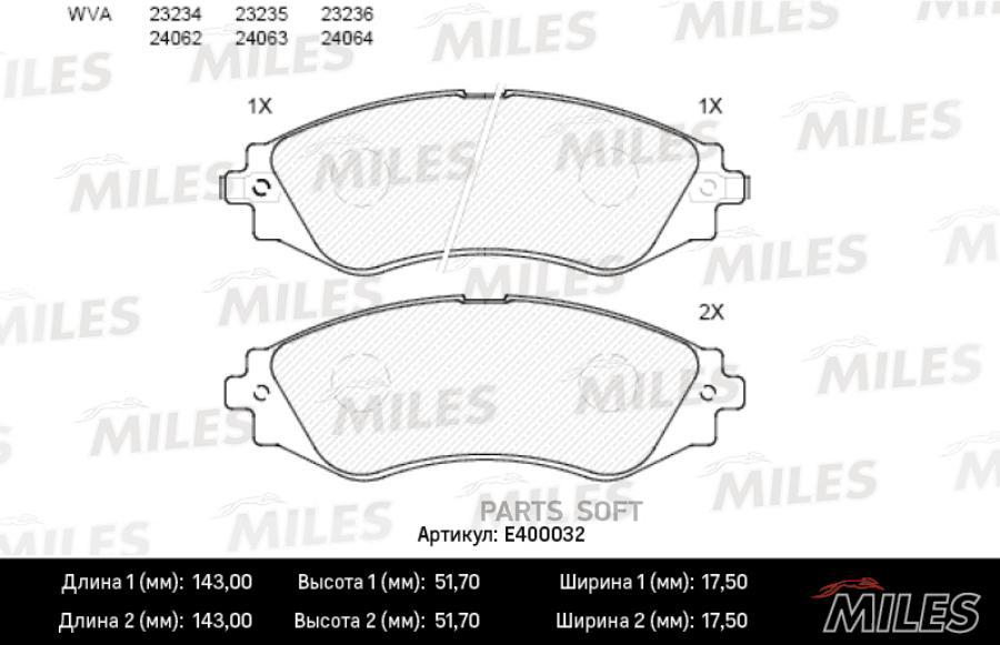 

Колодки Тормозные Chevrolet Lanos/Lacetti/Rezzo/Daewoo Nexia/Nubira/Leganza Пер. Miles арт