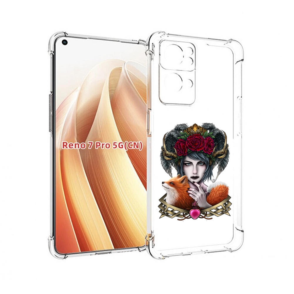 

Чехол MyPads девушка с лисой для OPPO Reno7 Pro 5G, Прозрачный, Tocco