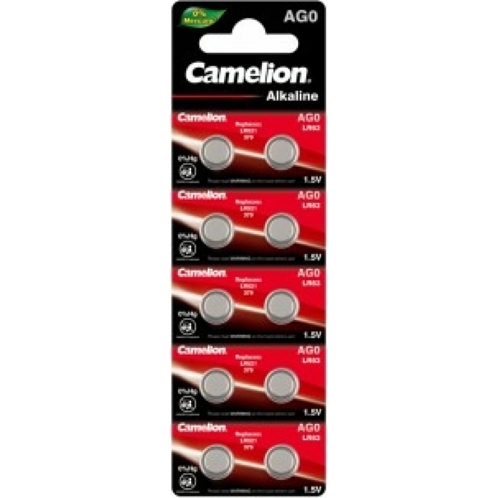 фото Camelion g 0 bl-10 mercury free ag0-bp100%hg, 379a/lr521 батарейка для часов 12808