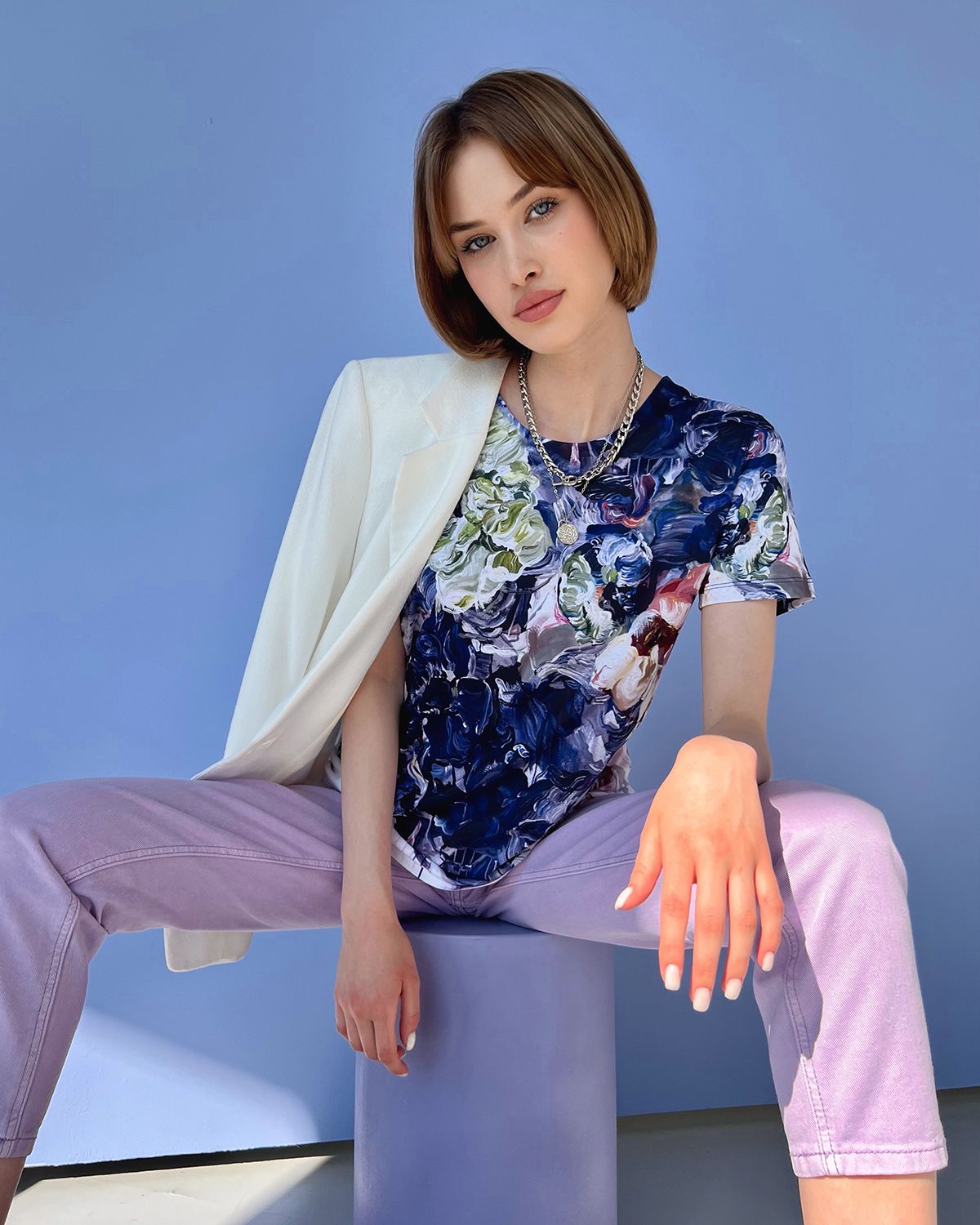 

Футболка женская SAHAR Art lab OFPZ синяя 5XL, Синий, OFPZ