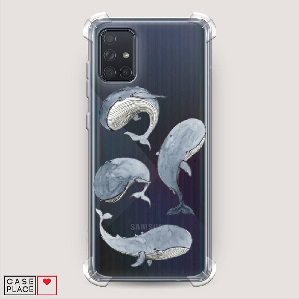 

Чехол Awog на Samsung Galaxy A71 4G "Киты", Разноцветный, 29051-1