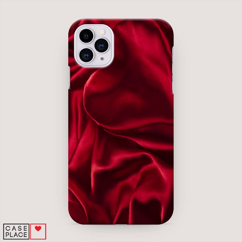 

Пластиковый чехол "Текстура красный шелк" на Apple iPhone 11 Pro, 12320-2