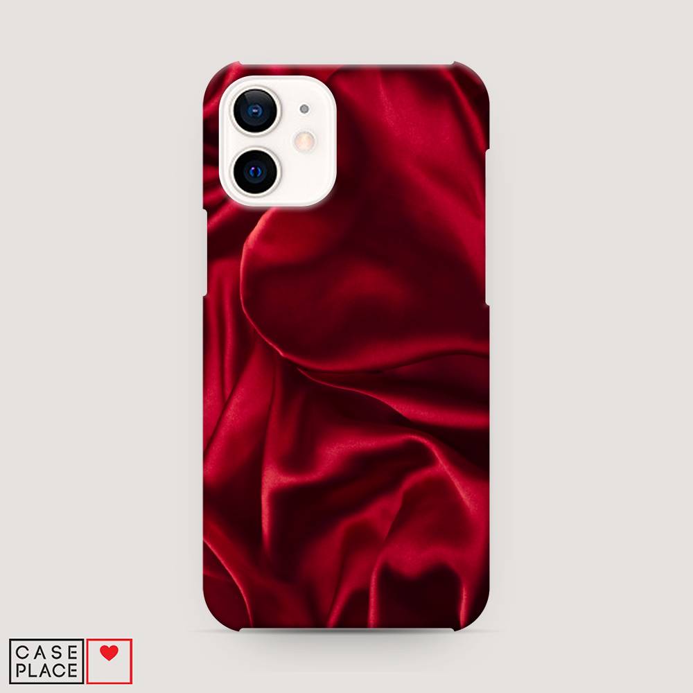 

Пластиковый чехол "Текстура красный шелк" на Apple iPhone 12 mini, 12620-2