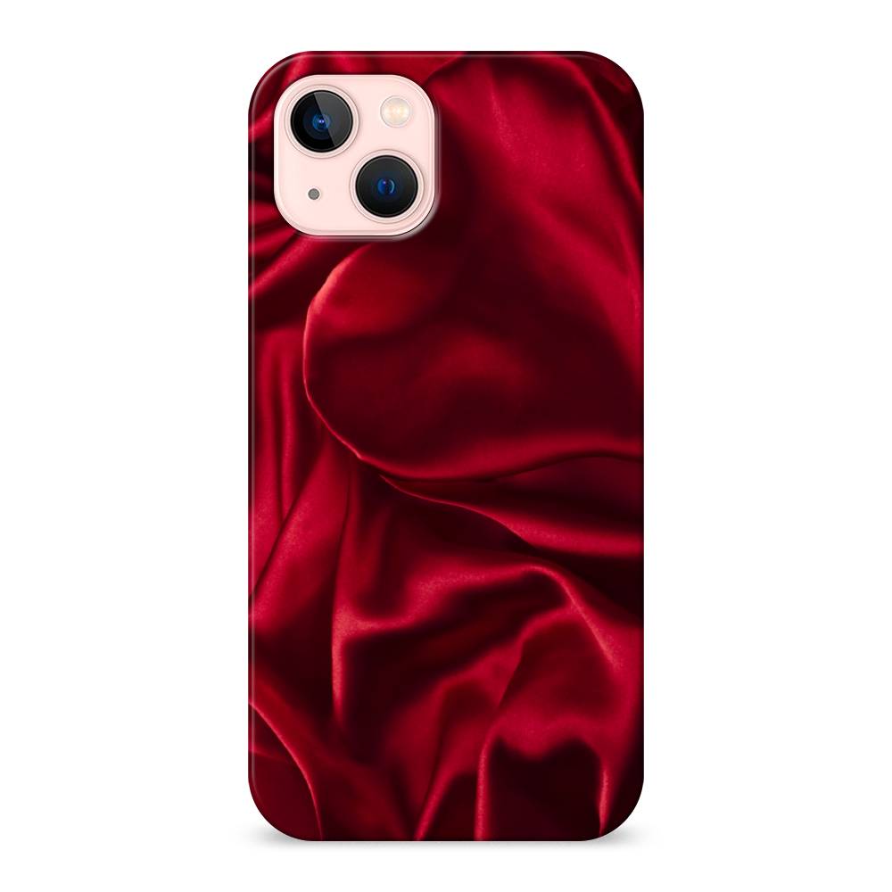 

Пластиковый чехол "Текстура красный шелк" на Apple iPhone 13, 14220-2