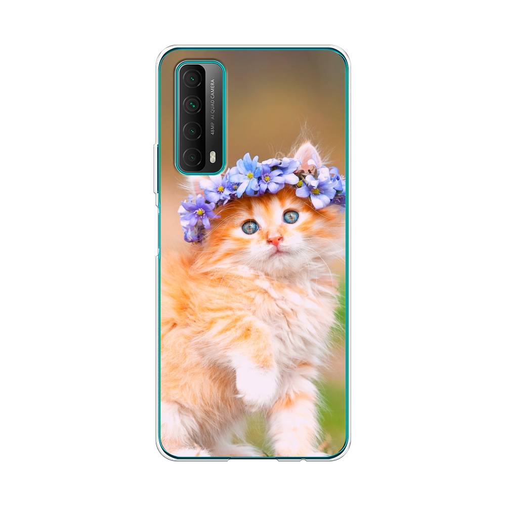 

Чехол Awog на Huawei P Smart 2021 "Рыжий кот в венке", Разноцветный, 6104750-1