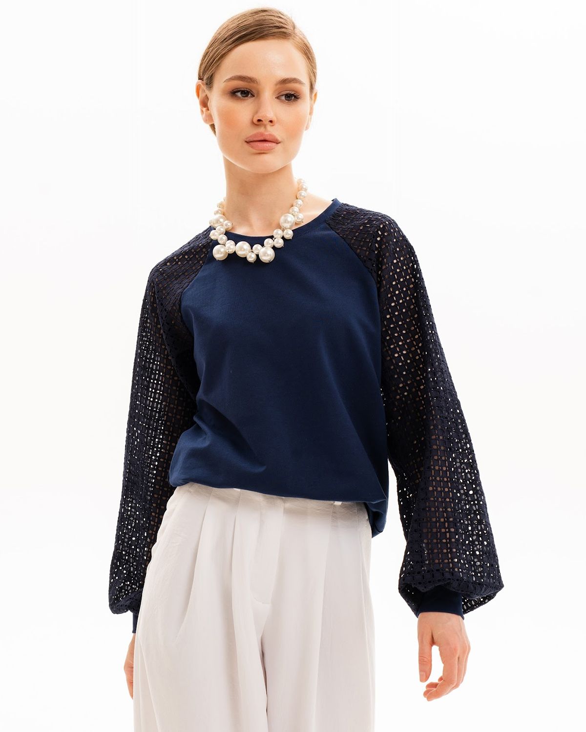 

Свитшот женский SAHAR Art lab O71.6 синий 48 RU, O71.6