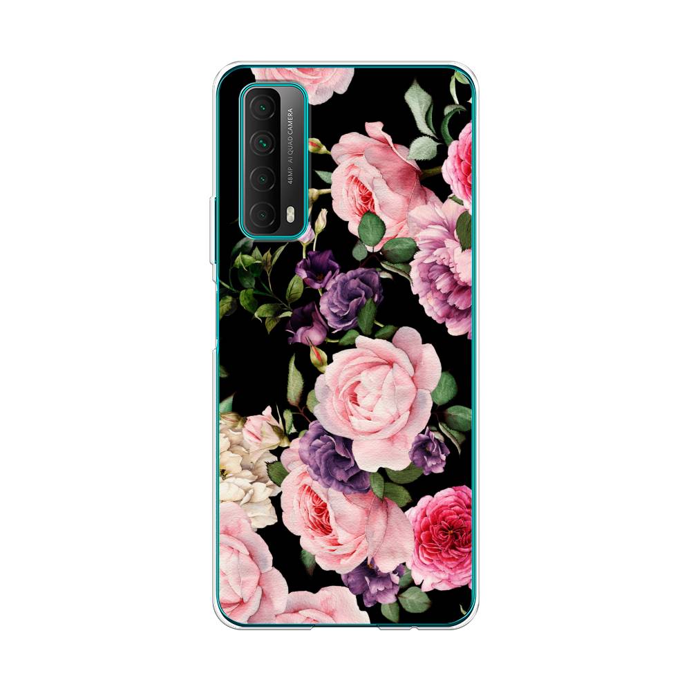 

Чехол Awog на Huawei P Smart 2021 "Пионы на черном", Разноцветный, 6104750-8