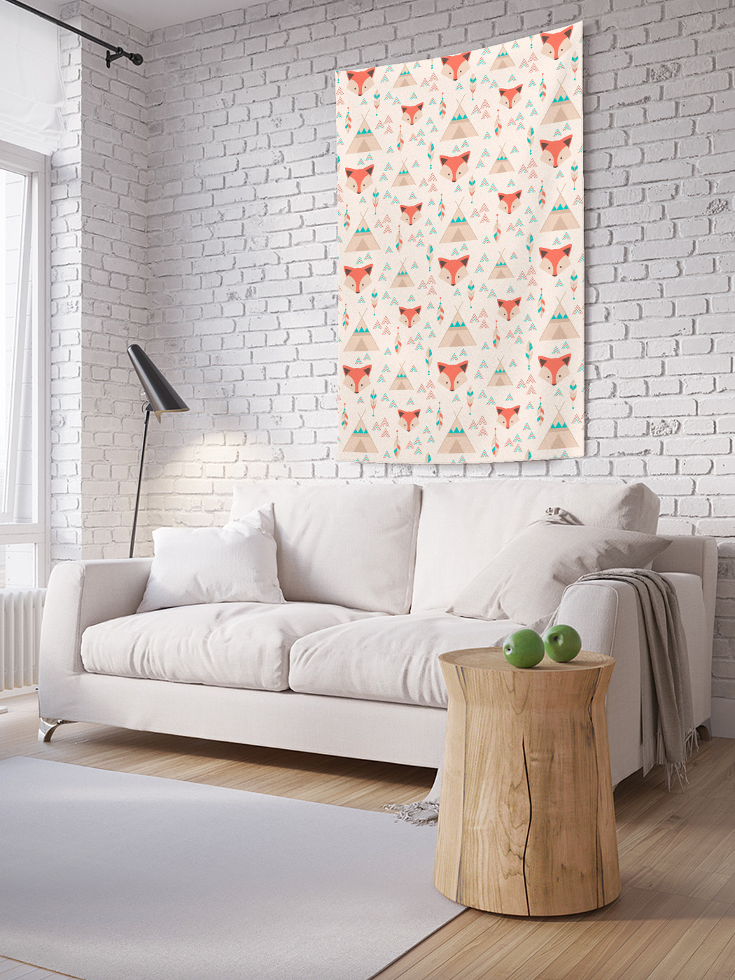 

Вертикальное фотопанно на стену JoyArty Вигвамы и лисы 100x150 см, Вигвамы и лисы