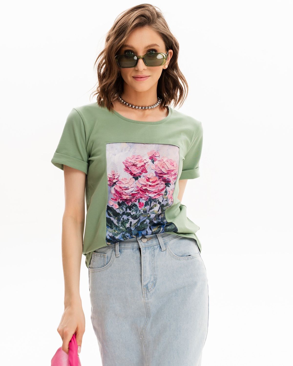 

Футболка женская SAHAR Art lab OFSK зеленая 3XL, Зеленый, OFSK