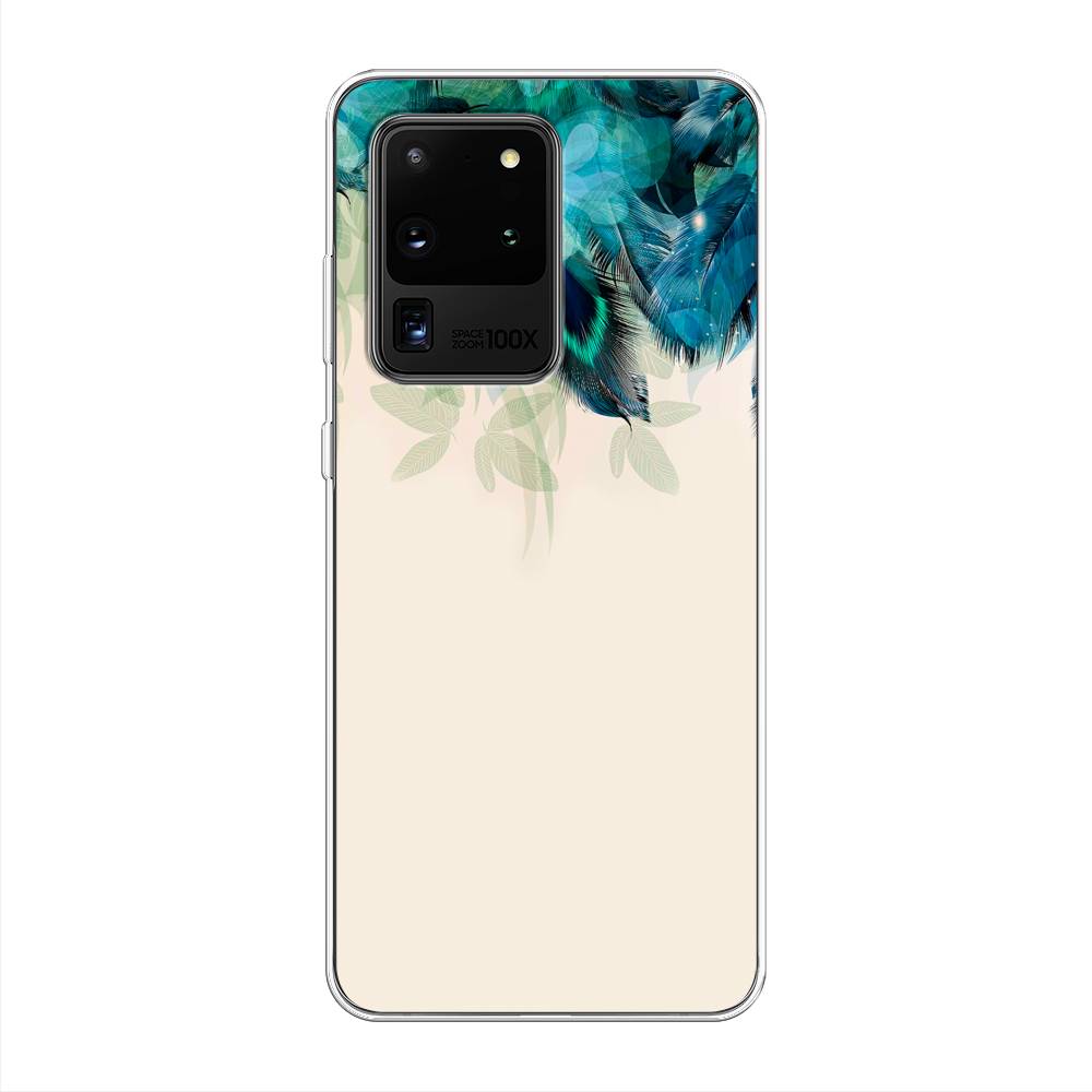 

Чехол Awog на Samsung Galaxy S20 Ultra "Перья голубого цвета", Разноцветный, 29450-2