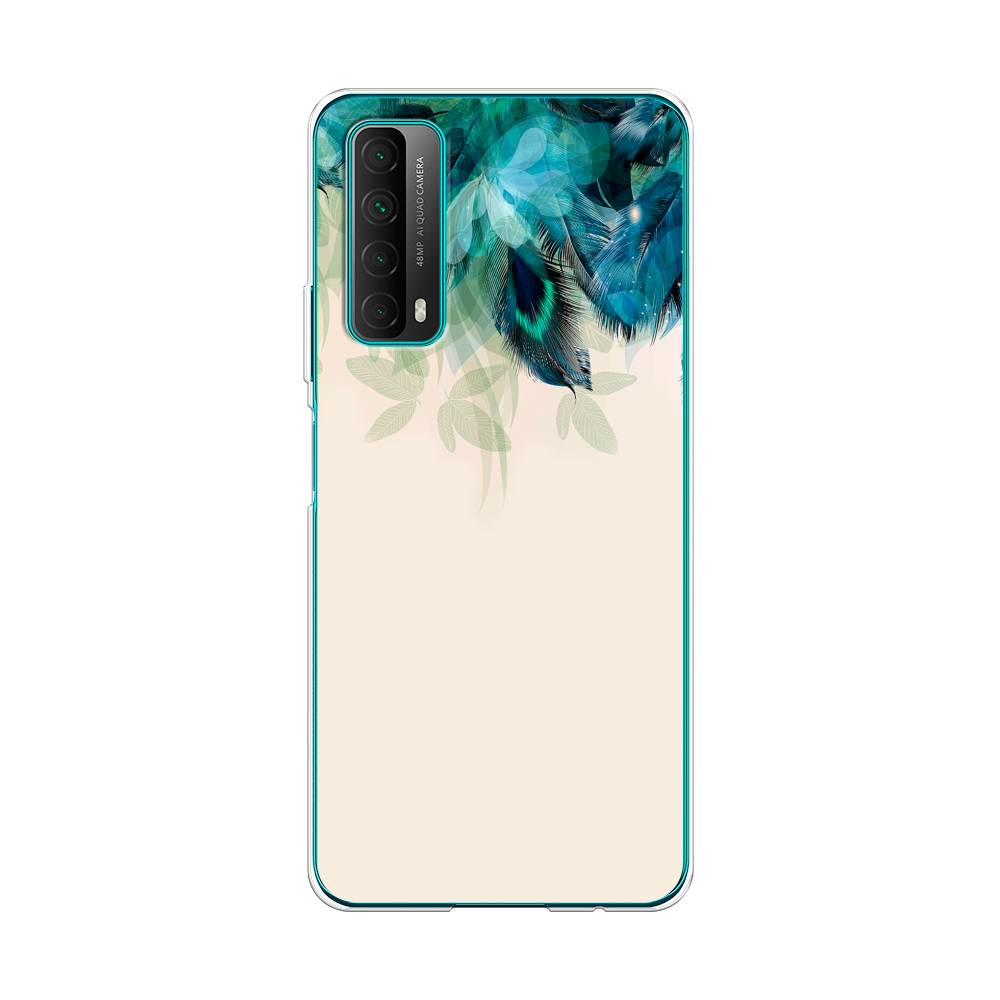 

Чехол Awog на Huawei P Smart 2021 "Перья голубого цвета", Разноцветный, 6104750-2