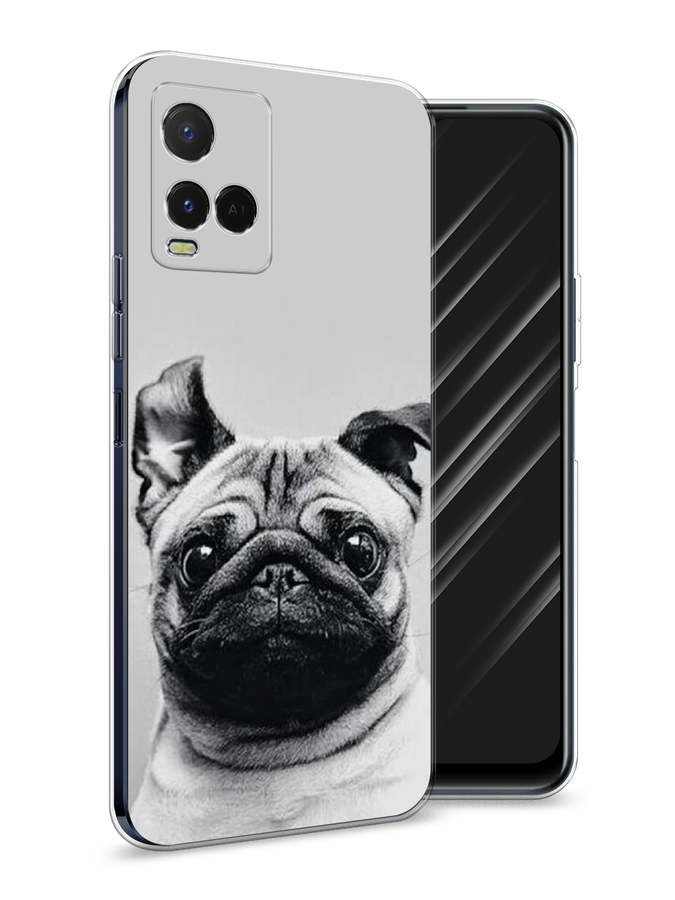 

Чехол Awog на Vivo Y21e "Ушастый мопс", Разноцветный, 266350-1