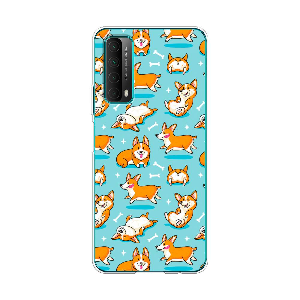 

Чехол Awog на Huawei P Smart 2021 "Веселые корги", Разноцветный, 6104750-2
