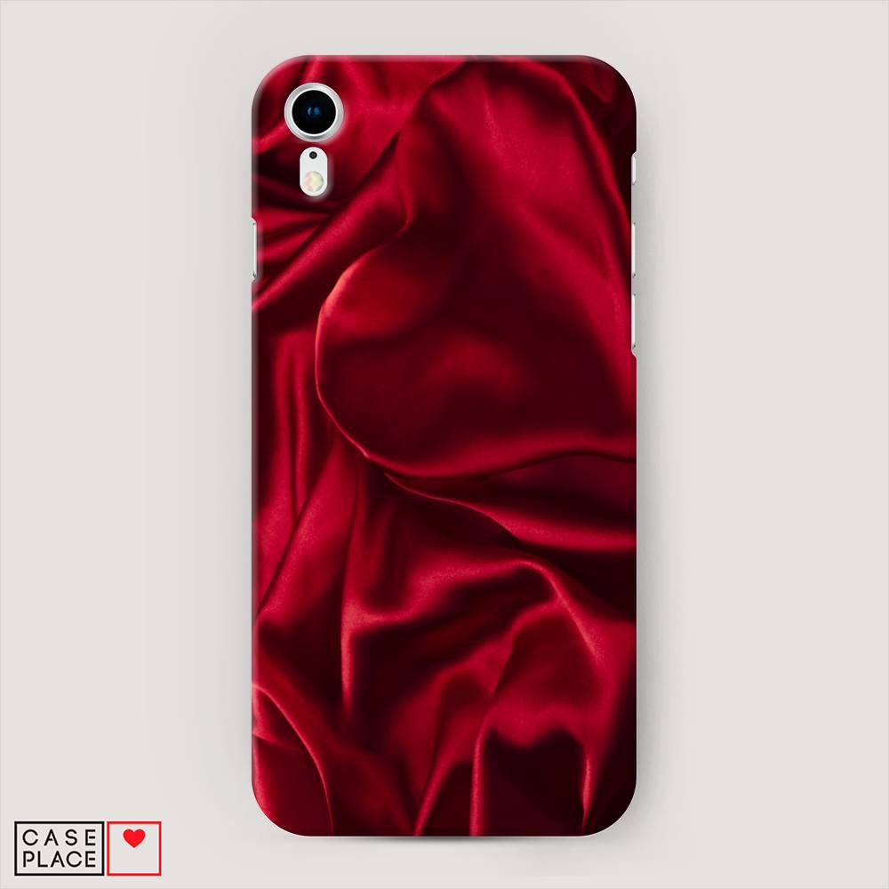 

Пластиковый чехол "Текстура красный шелк" на Apple iPhone XR (10R), 12020-2