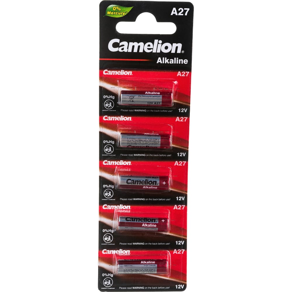 

Camelion LR27A BL-5 Mercury Free A27-BP5, батарейка,12В 12830