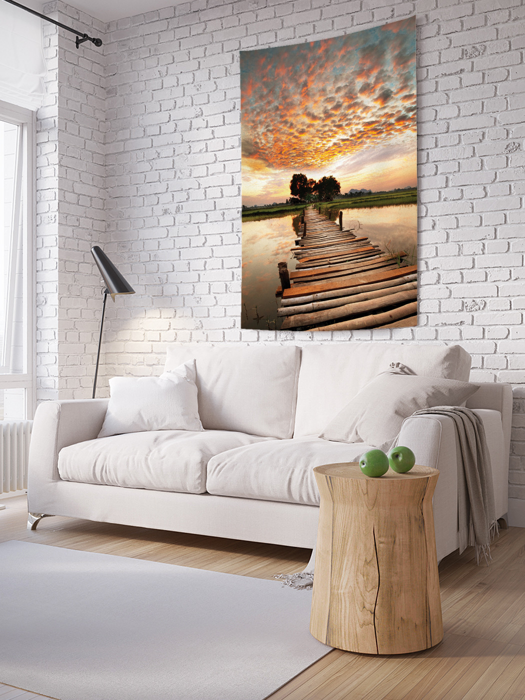 

Вертикальное фотопанно на стену JoyArty Мост у деревни 100x150 см, Мост у деревни