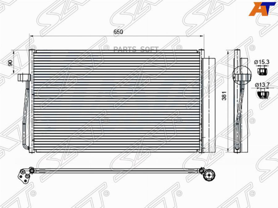 

SAT Радиатор кондиционера BMW 5-SERIES E60/6-SERIES E63/7-SERIES E65 DIESEL