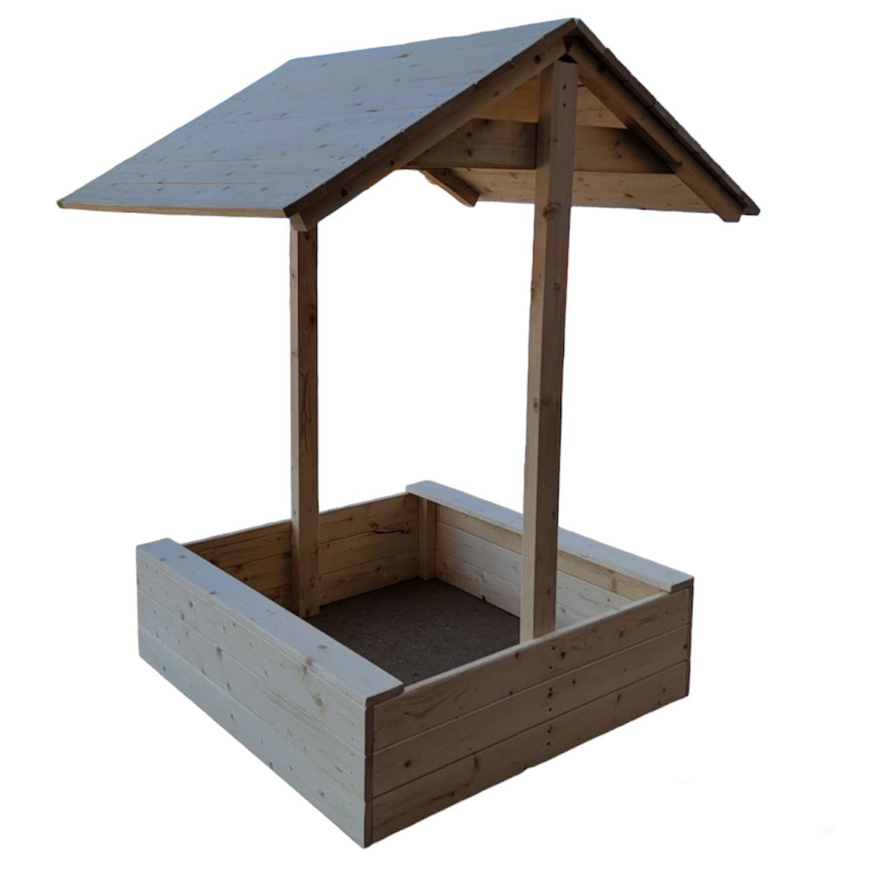 Песочница деревянная с крышей из массива хвои бежевый ранний старт песочница деревянная с крышей 120х120 см