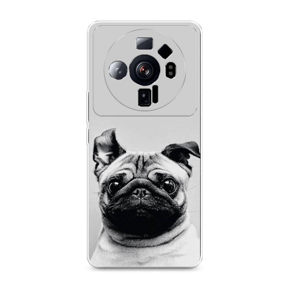фото Силиконовый чехол "ушастый мопс" на xiaomi 12s ultra awog