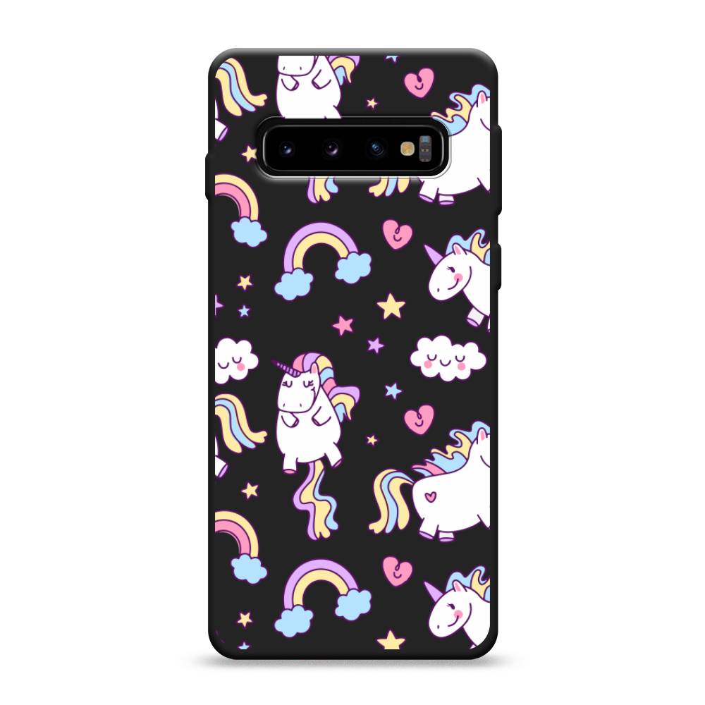 фото Матовый силиконовый чехол "sweet unicorns dreams" на samsung galaxy s10 awog