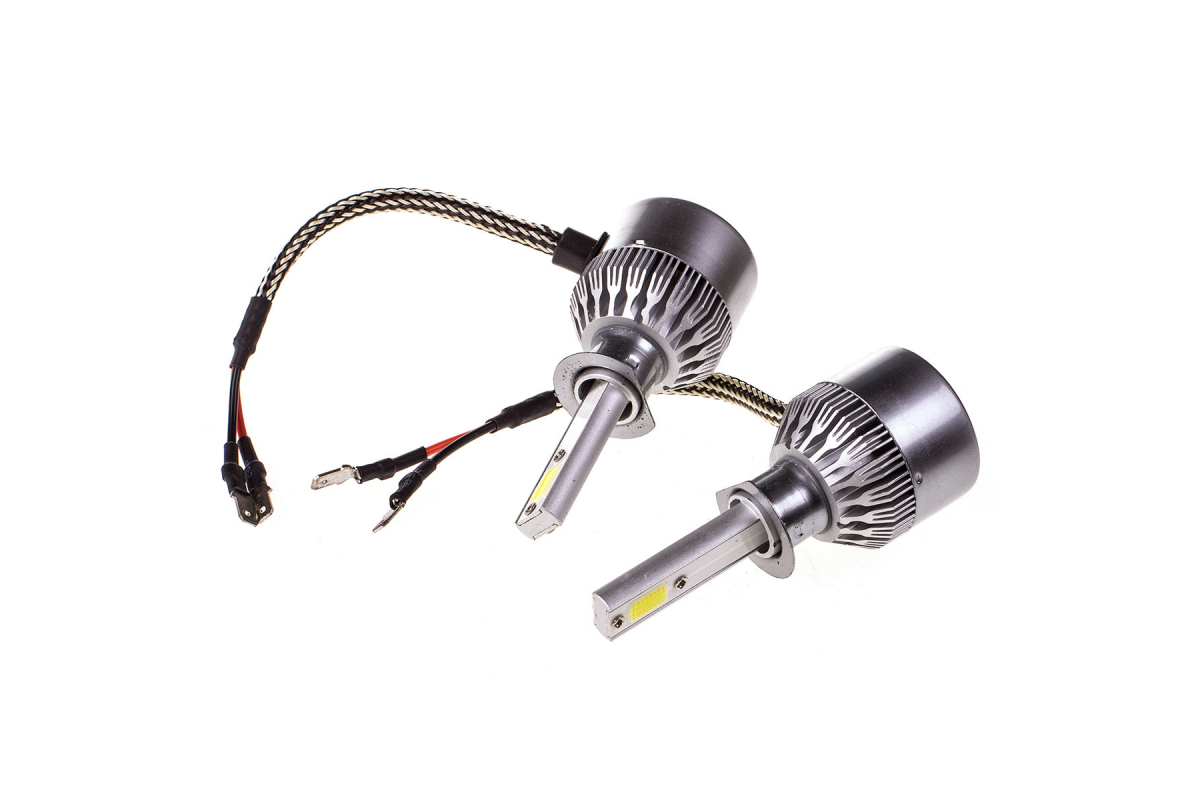

Автолампа-Led (Аналог Ксенона) H1(C6) 12/24V 26W 6000K 4000Lm 1-Конт Skyway Комп.2 Шт