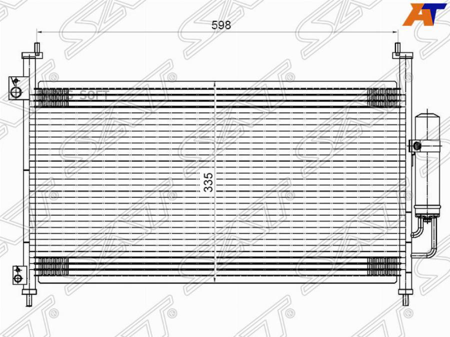 

SAT Радиатор кондиционера HONDA CIVIC 05- HB