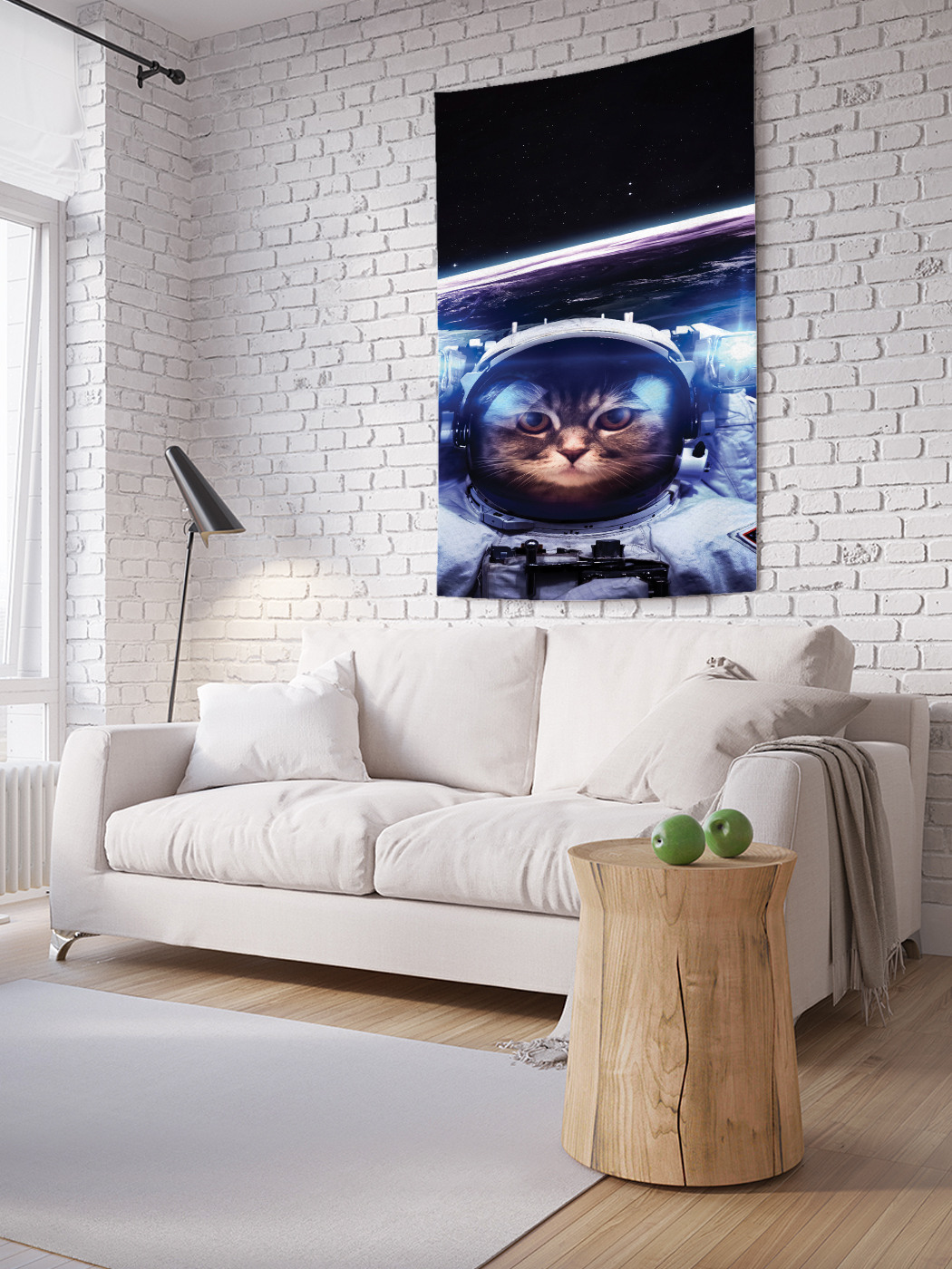 

Вертикальное фотопанно на стену JoyArty Кот космонавт 150x200 см, Кот космонавт
